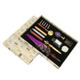 Feather Pen Set Vintage Purple Dip Quill Pen Gift Set with 5 Nibs for