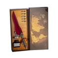thumbnail image 1 of Feather Pen and Ink Set - Calligraphy Quill Pen Set Includes Dip Pen, 5 Replacement Nibs and Pen Holder for Writing Lovers, 1 of 4
