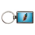 thumbnail image 1 of Feather Pretty Metal Rectangle Keychain, 1 of 7