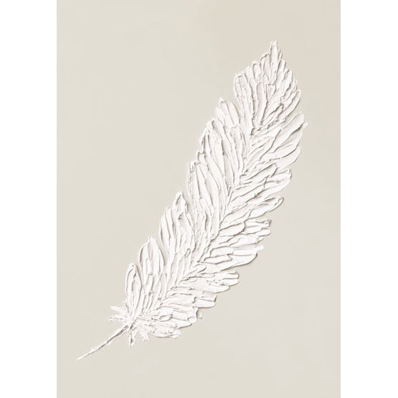 Feather Print Wall Art, UNFRAMED PAPER POSTER, Home Decor, Vintage Gift, Living Room Dercor