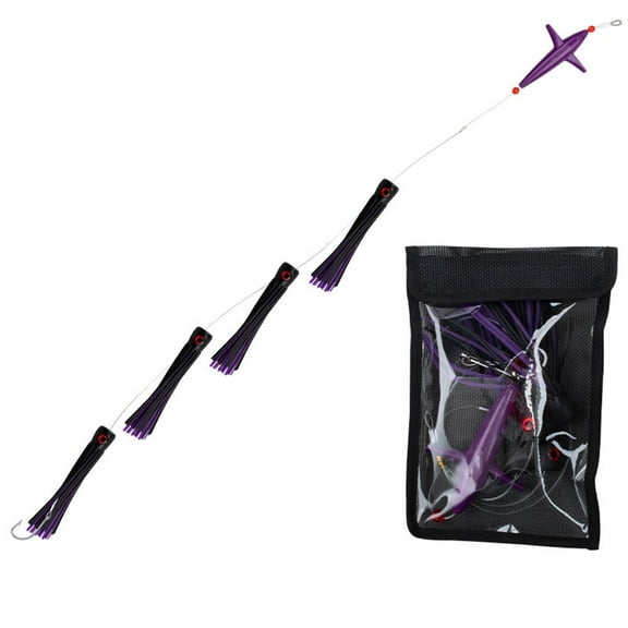 Feather Rig Bird Trolling Lure squid Tuna Daisy Chain for Big Game Fishing Rigged