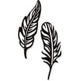 thumbnail image 1 of Feather Shape Silhouette Black Wall Hanging Metal Decoration for Home Office Wall Decoration, 1 of 8