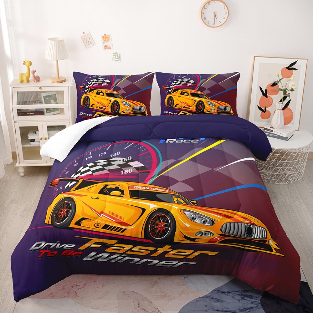 Racing Premium Quilt Yellow main image 0