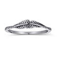 thumbnail image 1 of Feather Simple Ring 925 Sterling Silver Ring for Women Stacking Ring Vintage Statement Ring Size 5-9, 1 of 5