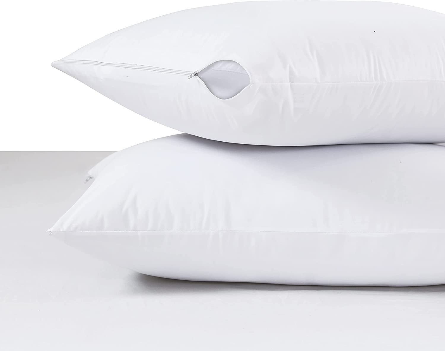 Feather & Stitch 100 Cotton Zippered Pillow Cover 2 pack Zippered