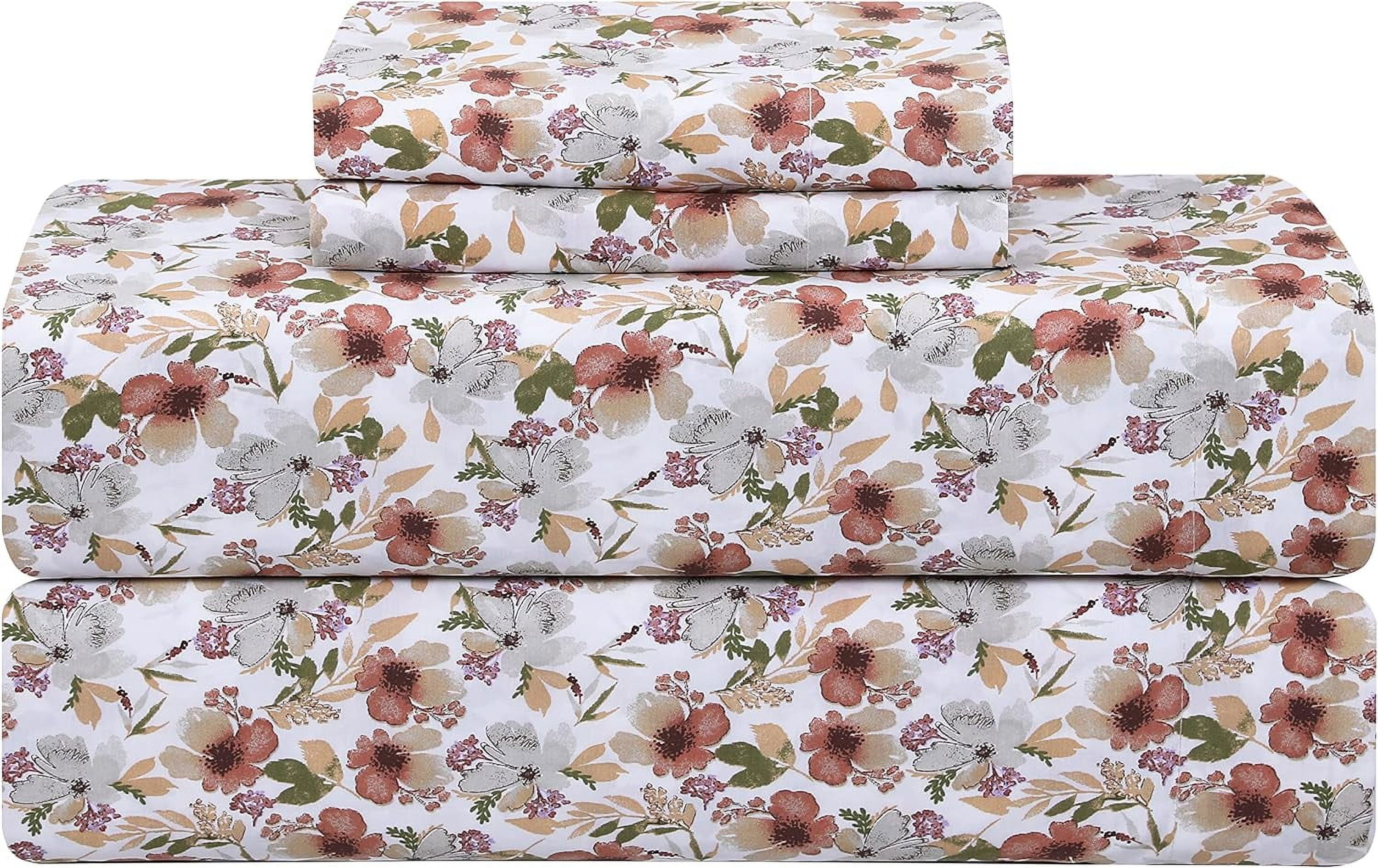 Feather & Stitch 300 Thread Count 100 Cotton Percale Weave Bed Sheets