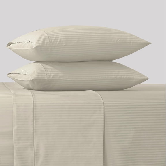Feather & Stitch 500 TC King Size Damask Bed Sheet Set