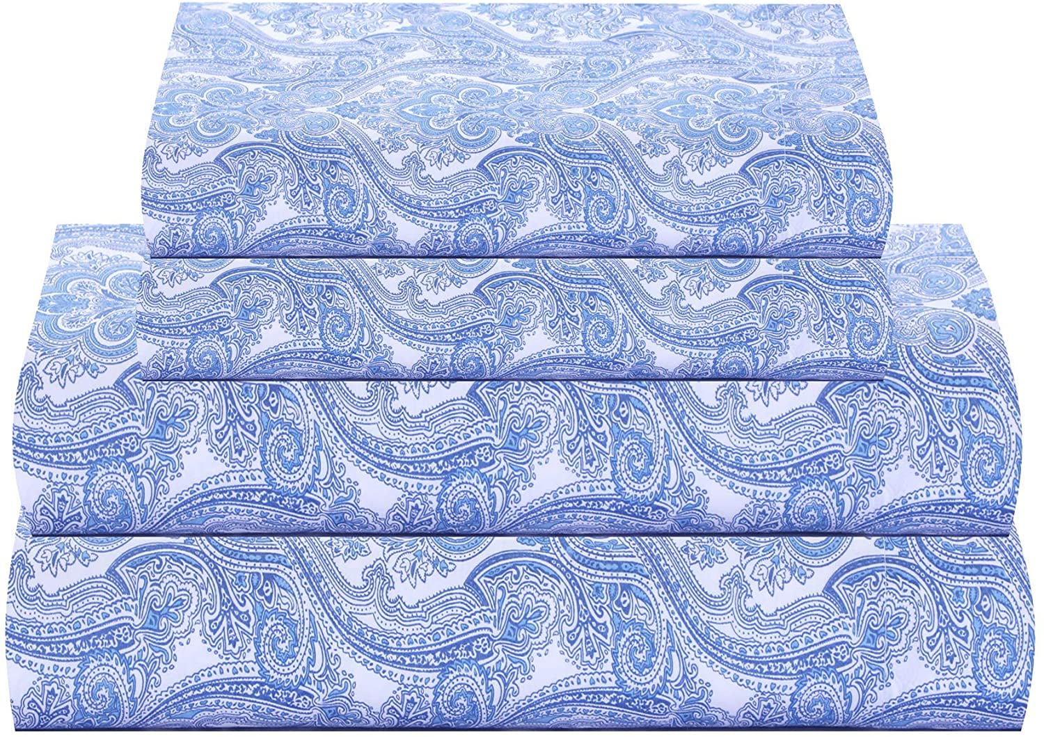 Feather & Stitch Cooling 3 Piece Luxury Bed Sheets Set Softest 100 Cotton Sheet Set 300