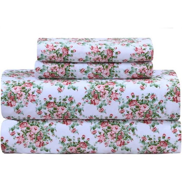 Feather & Stitch Cooling 4 Piece Luxury Bed Sheets Set Softest 100