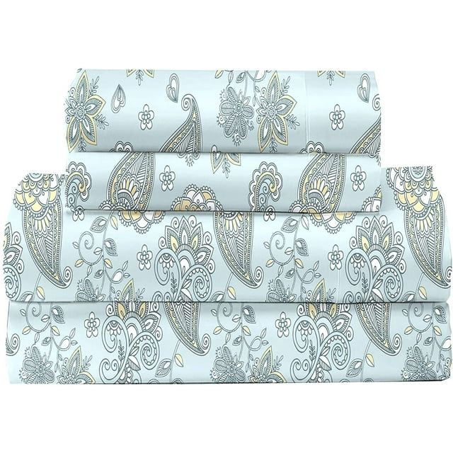 Feather & Stitch Cooling 4 Piece Luxury Bed Sheets Set Softest 100