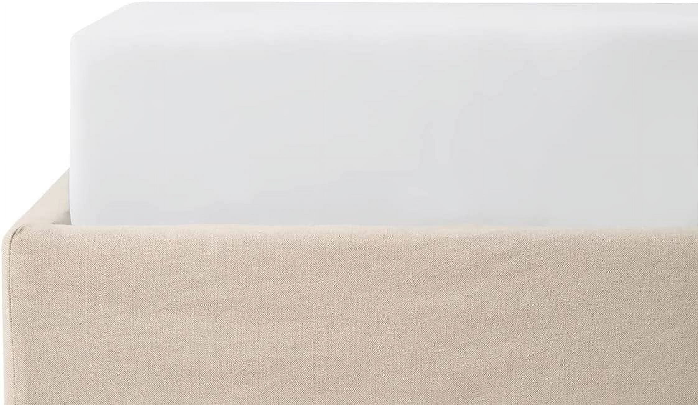 Feather & Stitch Fitted Sheet 17InchDeep Pocket Bottom Sheet 400 Thread Count Wrinkle Free