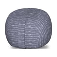 thumbnail image 1 of Feather Storage Toy Bag Chair, Bohemian Themed Pattern with Outline Hippie Item as Horizontal Lines, Stuffed Animal Organizer Washable Bag, Small Size, Purpleblue White, by Ambesonne, 1 of 3