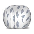 thumbnail image 1 of Feather Storage Toy Bag Chair, Pattern with Feathers in Bohemian Style Crescent Moon and Star Motifs, Stuffed Animal Organizer Washable Bag, Large Size, Blue Grey and Pale Grey, by Ambesonne, 1 of 3