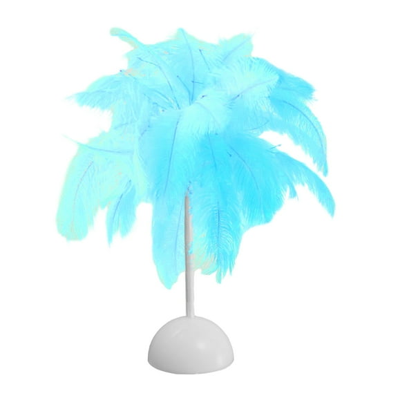 Feathers Table Lamp, Bedside Lamp, Night Light, Battery Operated LED Table Lamp for Bedroom, Living Room, Party, Wedding Centerpiece, and Christmas