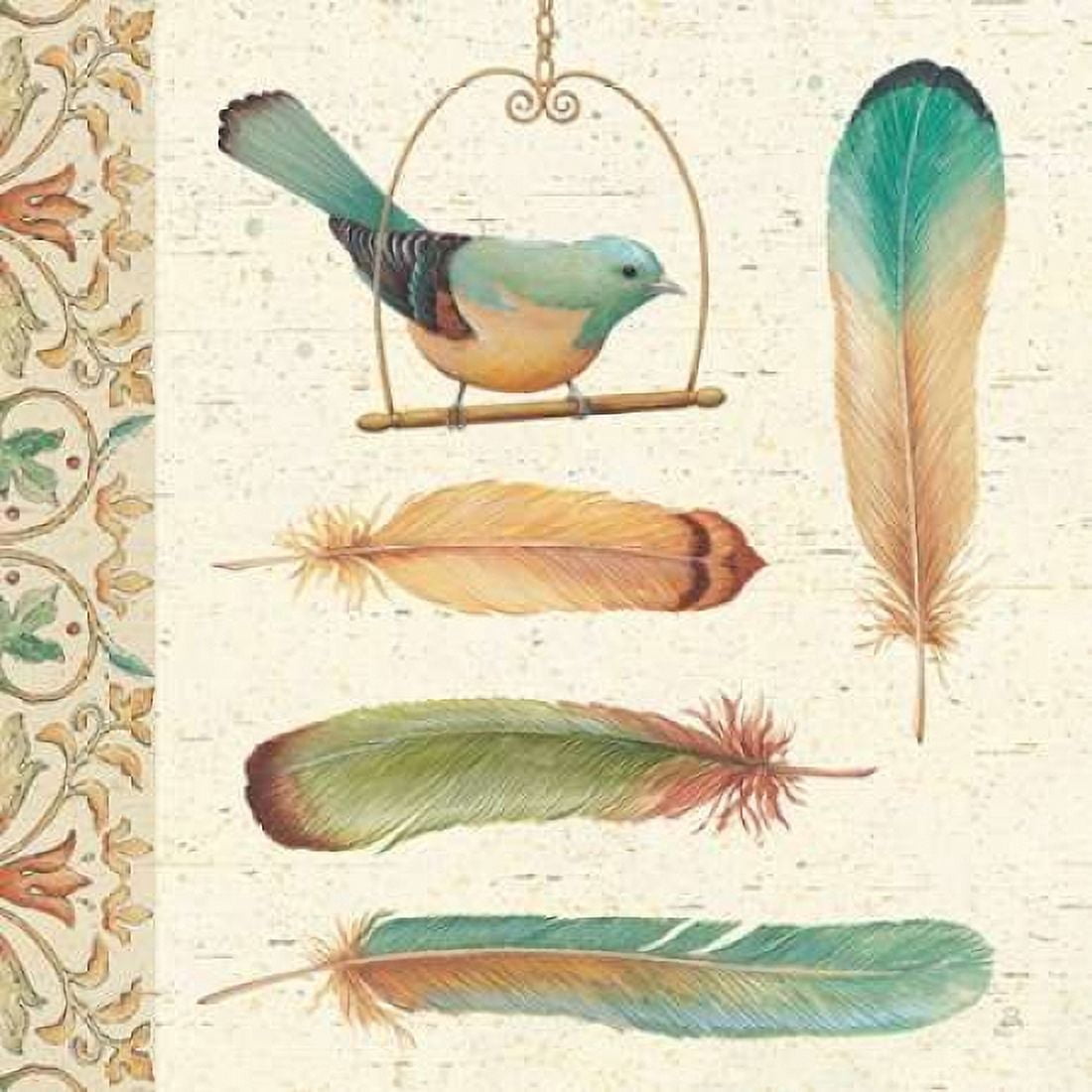 Feather Tales I Canvas Art - Daphne Brissonnet (24 x 24)