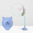 thumbnail image 1 of Feather Teaser Cat Toy Retractable Feather Cat Teaser with Suction Cup Interactive Teaser for Kitten Cats - Blue, 1 of 8