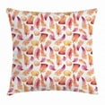 thumbnail image 1 of Feather Throw Pillow Cushion Cover, Quills with Brush Marks Hand Drawn Nature Illustration Ethnic Inspirations, Decorative Square Accent Pillow Case, 18 X 18 Inches, Orange Beige Purple, by Ambesonne, 1 of 2