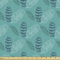 thumbnail image 1 of Ambesonne Feather Fabric by the Yard Upholstery, Simplistic Abstract Lines, 1 Yard, Dark Seafoam Slate Blue, 1 of 5