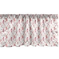 thumbnail image 1 of Feather Window Valance, Watercolor Bohemian Style Pattern with Plumage Flower Ornaments Print, Curtain Valance for Kitchen Bedroom Decor with Rod Pocket, 54" X 18", Coral and Dark Pink, by Ambesonne, 1 of 3