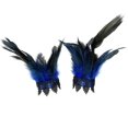 thumbnail image 1 of Feather Wrist Cuffs, Royal Blue Black Lace Decorated 2 Pack, For 1920s Gatsby Theme Party Halloween Costume Performance Cosplay Prom Accessory, 1 of 5