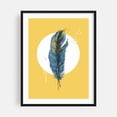 thumbnail image 1 of Feather in a circle III - Illustration Minimalist Nature Abstract Modern Art Boho Black Framed Wall Art Print 18 x 24 inches, 1 of 1