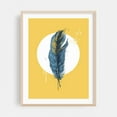 thumbnail image 1 of Feather in a circle III - Illustration Minimalist Nature Abstract Modern Art Boho Oak Framed Wall Art Print 8 x 10 inches, 1 of 1