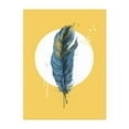 thumbnail image 1 of Feather in a circle III - Illustration Minimalist Nature Abstract Modern Art Boho Unframed Wall Art Print 16 x 20 inches, 1 of 4