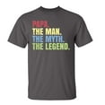 thumbnail image 1 of Feather's Day Papa The Man The Myth The Legend Short Sleeve T-Shirt-Charcoal-Medium, 1 of 4