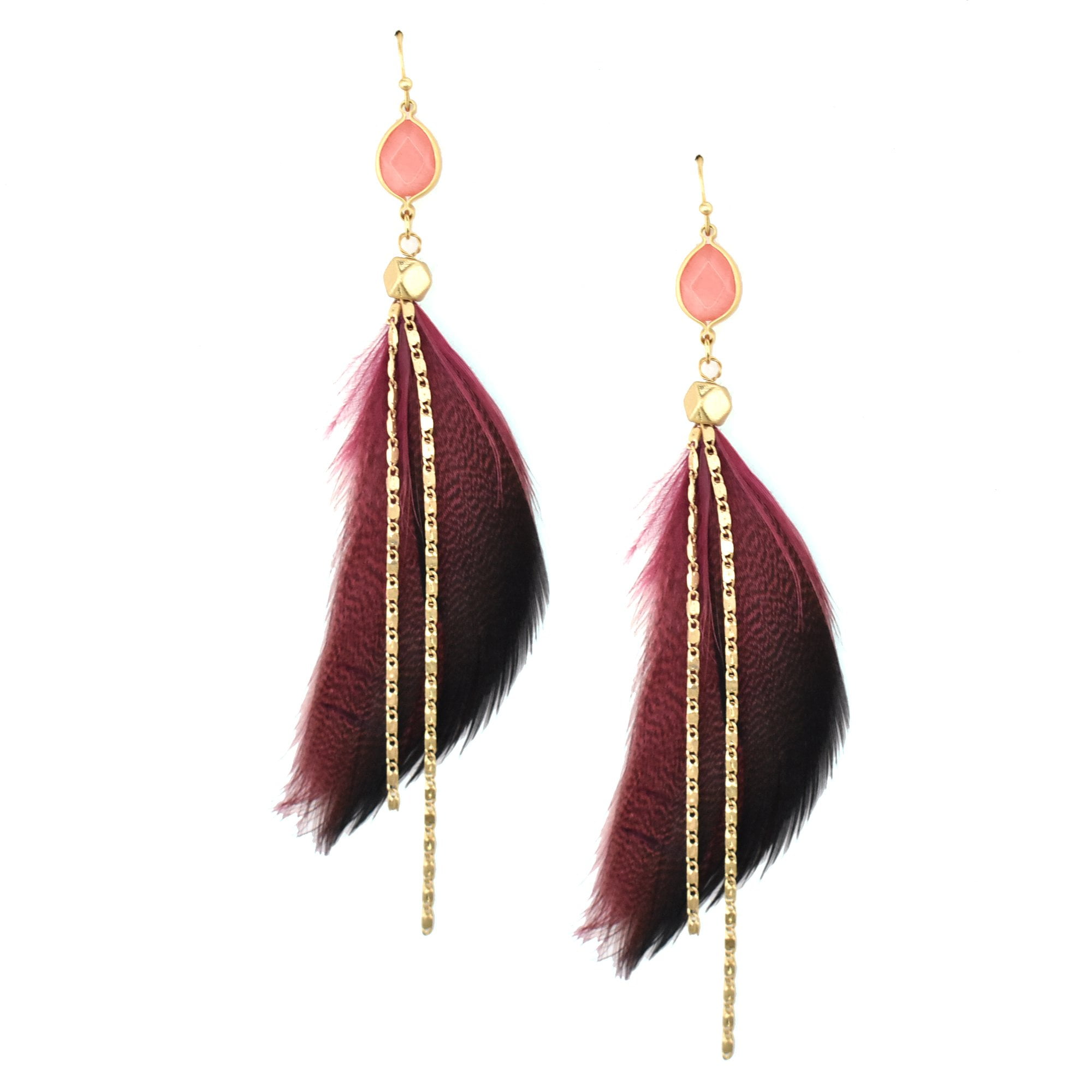 Pihu Maroon Earrings – I Jewels