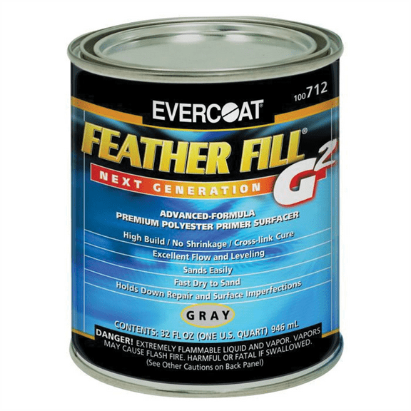 Fibre-Glass Evercoat 712 FeatherFill G2, Gray, 1-Quart FIB-712