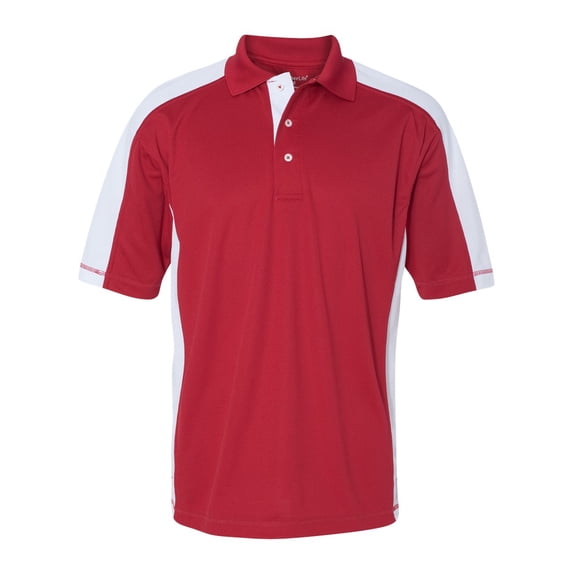 FeatherLite Colorblocked Moisture Free Mesh Sport Shirt 0465 Red/ White 2XL
