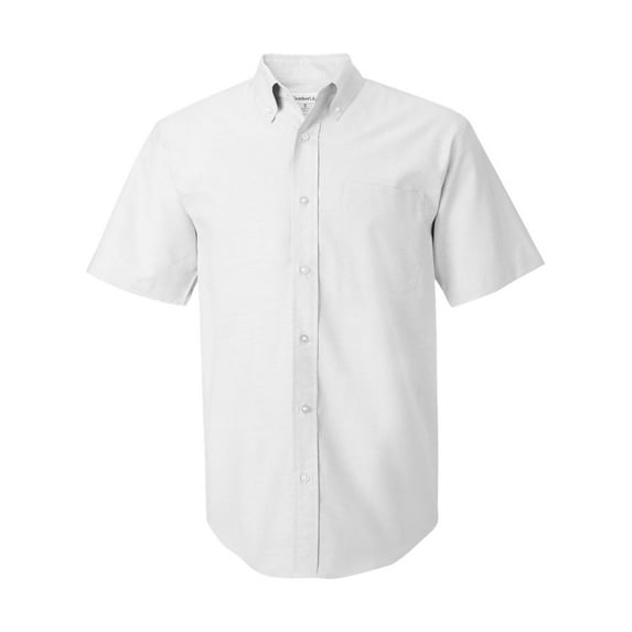 FeatherLite Short Sleeve Oxford Shirt Tall Sizes 6231 White 2XLT