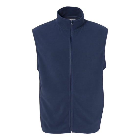 Burnside S3310 Mens Full Zip Micro Fleece Vest-Nantucket Navy-S