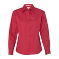 thumbnail image 1 of FeatherLite Women's Long Sleeve Stain-Resistant Tapered Twill Shirt 5283 Heathered Red XS, 1 of 5