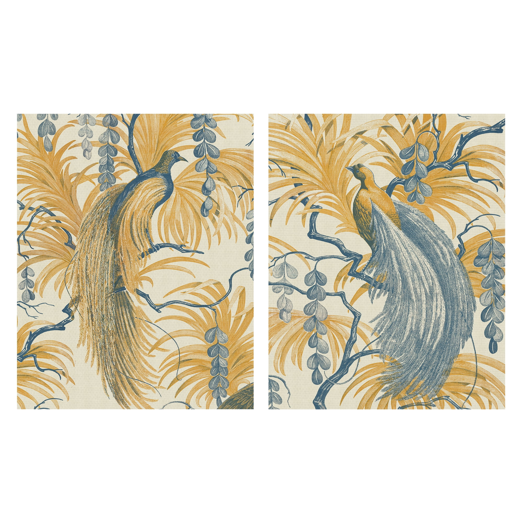Feathered Fantasia, Fantasia’s Bird by The Vintage Collection Canvas Art Set of 2