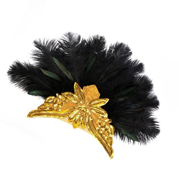 Feathered Flapper Headbands Mardi Gras Prom Dancer Headpiece for Party Carnivals Celebrations Headwear Hair Styling
