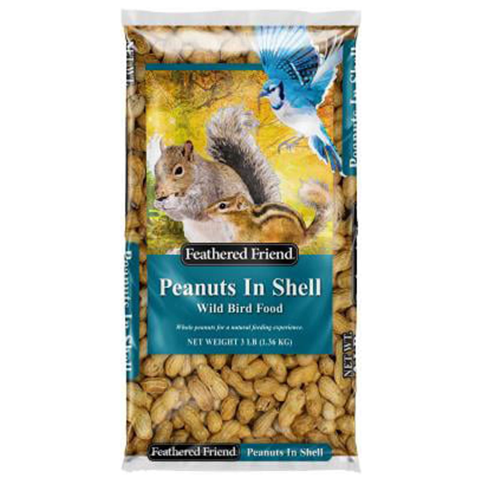 Feathered Friend 14369 Peanuts Inshell Wildlife Food, 3 Lb. Bag