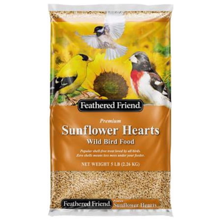 Feathered Friend Wild Bird Food Sunflower Hearts, 5 lb. Bag
