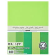50 Sheets Feathered Greens 8.5” x 11” Cardstock Paper by Recollections - Acid and Lignin Free Paper for Scrapbooks - Arts & Crafts - 1 Pack