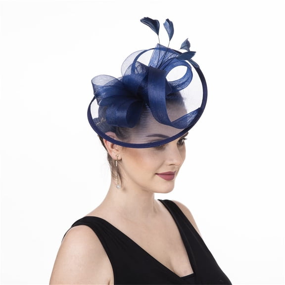 Feathered Headpiece Breathable Fascinator Hat With Headbands and Clip For Themed Event Cocktail Wedding Costumes