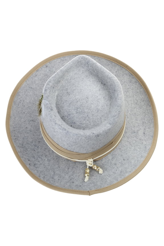 Feathered Homburg Exotic Wool Hat Gifts for Boyfriend Hat Wide Brimmed Unisex Wear for Gatherings Photo Props