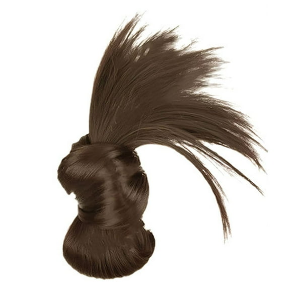 Feathered Messy Bun Hair Piece Clip On Synthetic Chignon Updo Extension for Women Elegant Headwear Accessory