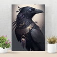 thumbnail image 1 of Feathered Phantom - Dark Raven Canvas Wall Art, 1 of 2