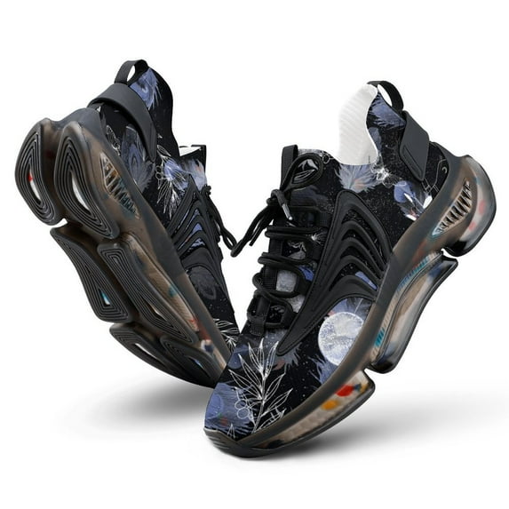 Feathered Starry Sky Walking Shoes for Men Woman Lightweight Tennis Fashion Elastic Sports Shoes Cushion Basketball Shoes