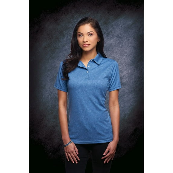 Featherlite B10883263 Womens Moisture Free Mesh Sport Shirt, Heathered Blue - Small