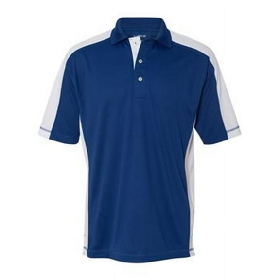 Featherlite B18383756 Colorblocked Moisture Free Mesh Sport Shirt, Royal & White - Extra Large