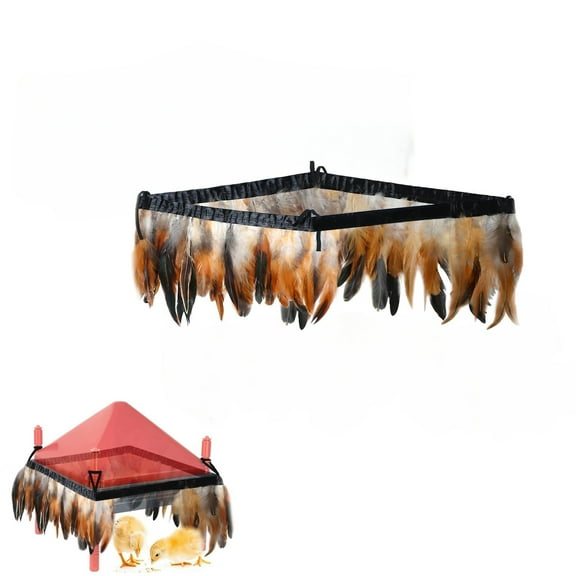 Feathers for Chick Brooder Heating Plate 78.7inch Length Comfort Feathers for Chick Warmer Chicken Coop Brooder Plate Warm Like Mother Hen, Compatible with Most Chick Brooder Sizes