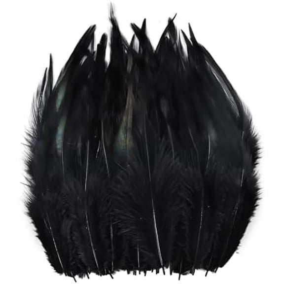 Feathers for Crafting,240pcs 5-7inch Black Craft Rooster Feathers,Saddle Hackle Feather,Bulk Feathers for Wedding Home Party,Dream Catcher Supplies and DIY Crafts