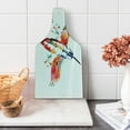 thumbnail image 1 of Feathers Cutting Board, Imaginary Feather Fashioned of a Bird with Musical Harmony in the Universe Theme, Tempered Glass Cutting and Serving Board, Wine Bottle Shape, Multicolor, by Ambesonne, 1 of 1