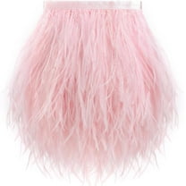 Feathers Fringe Ribbons,78.7Inx3.15-4.3In Wide Reusable Pink Clothes Accessories for Crafts,Latin,Wedding,Dress,DIY Decoration